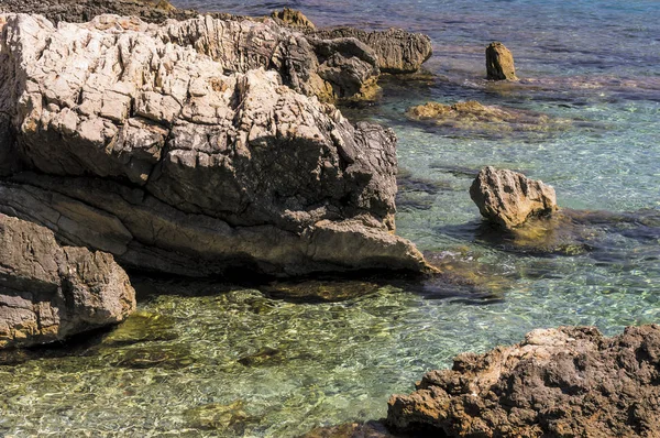 Litoral Roquebrune Cap Martin Dia Verão — Fotografia de Stock