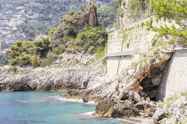 Seacoast Roquebrune Cap Martin Egy Nyári Nap — Stock Fotó