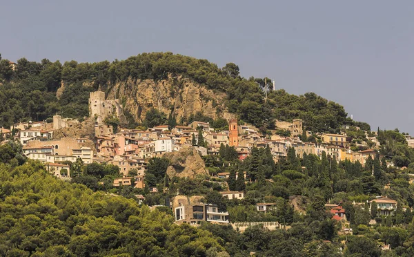 Panoramautsikt Över Roquebrune Sommardag — Stockfoto