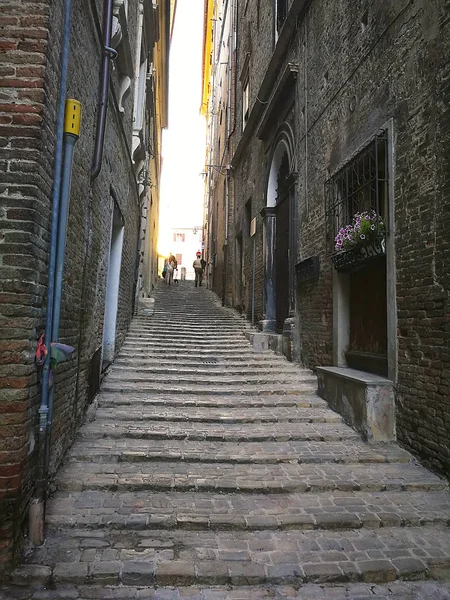 Callejuelas Arcos Centro Medieval Jesi Italia — Foto de Stock