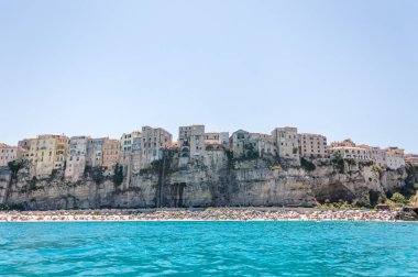 Seacoast near the wonderful village of Tropea in Calabria Italy clipart