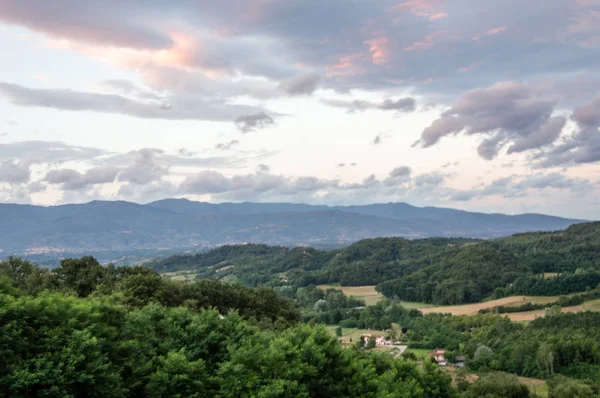 Vista Panoramica Sulle Dolci Colline Del Chianti Durante Estate — Foto Stock