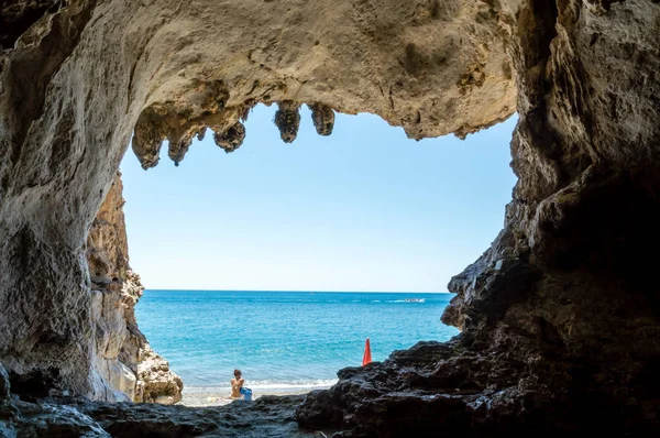 帕利努罗奇伦托意大利海岸令人惊叹的洞穴 — 图库照片