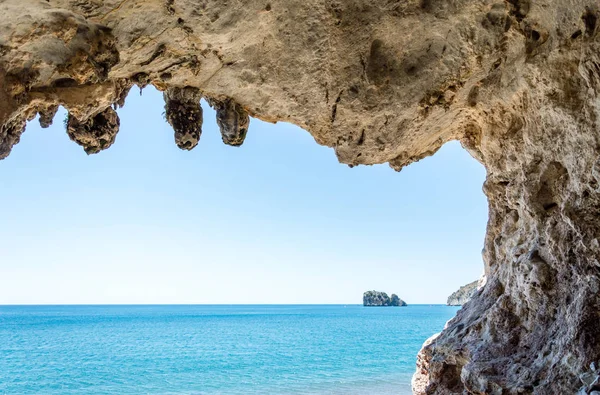Splendida Grotta Sulla Costa Del Palinuro Cilento — Foto Stock