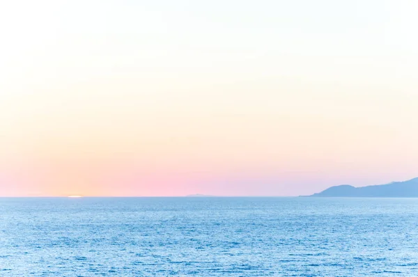 Zonsondergang Het Eiland Capri Gezien Vanaf Palinuro — Stockfoto