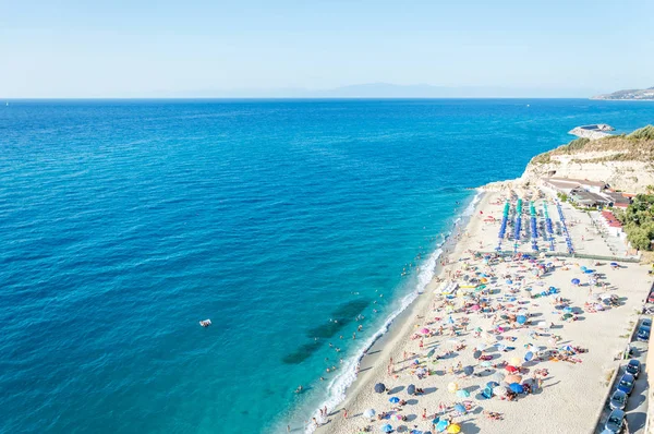 Wybrzeża Pobliżu Wspaniałe Miejscowości Tropea Calabria Italy — Zdjęcie stockowe