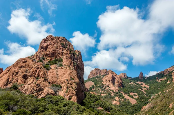 Seacoast Esterel Přírodní Park Francouzské Riviéře — Stock fotografie