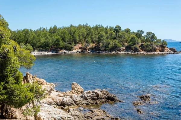 Côté Mer Cap Bénat Près Lavandou Bormes Les Mimosas Sur — Photo