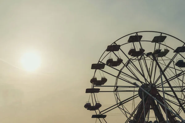 Ferris Wheel Luna Park Shortly Sunset Autumn — Stock Photo, Image
