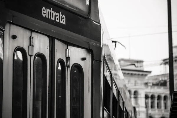 Entrada Tranvía Centro Milán — Foto de Stock