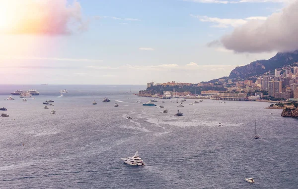 Seacoast Front Monaco French Riviera Summer — Stock Photo, Image