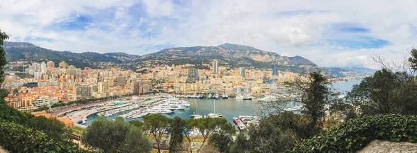 Panoramiczny Widok Monako Dzień Wiosny — Zdjęcie stockowe