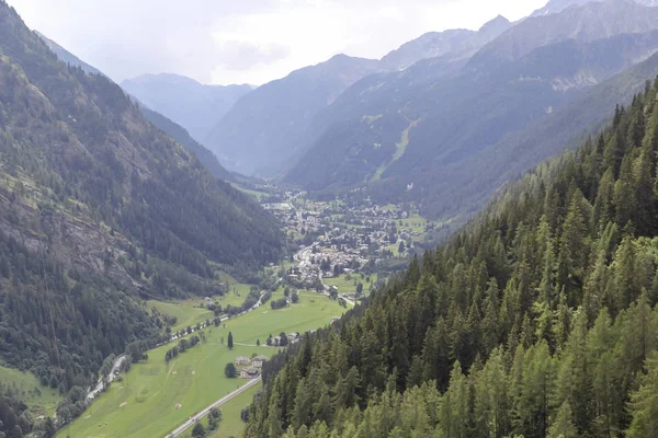 Vista Panorámica Del Valle Gressoney Cerca Monte Rosa —  Fotos de Stock