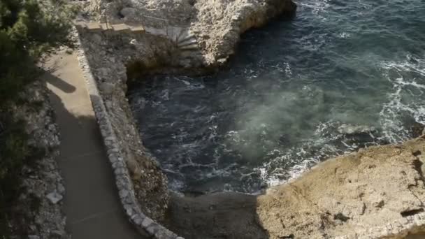 Costa Cap Dail Soleado Día Invierno — Vídeo de stock