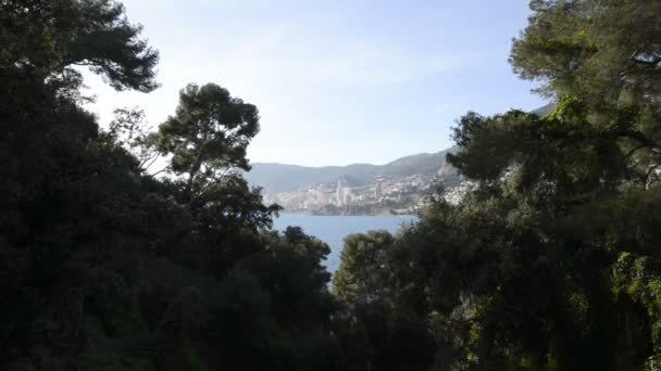 Cap Martin Sahil Güneşli Kış Günü Içinde — Stok video