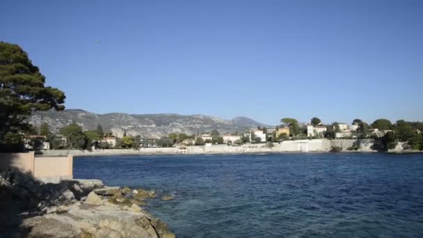 Côté Mer Cap Ferrat Par Une Journée Ensoleillée Hiver — Video