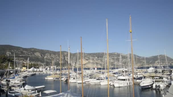 Saint Jean Cap Ferrat Frankrijk 2019 Port Plaisance — Stockvideo