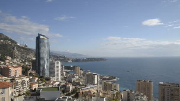 Baie Montecarlo Monaco Cap Martin Par Une Journée Ensoleillée Hiver — Video