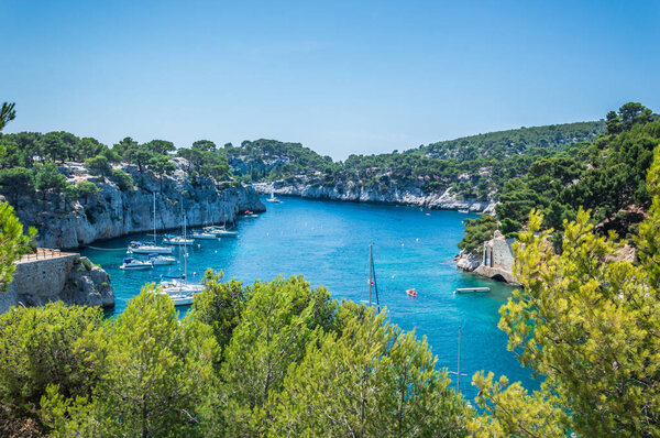 Calanques near Cassis in a summer day