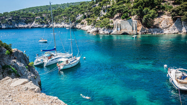 Calanques near Cassis in a summer day