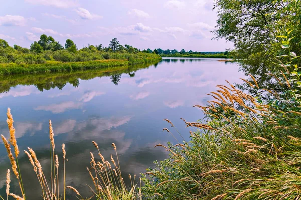 Un lago hermoso y limpio en un lugar desierto. Debe haber muchos peces allí. —  Fotos de Stock