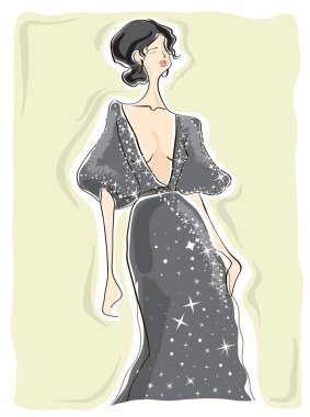 Güzel moda tarzı kız.