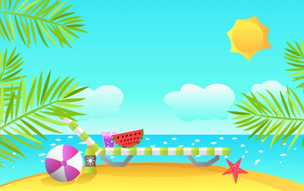 Summer Vector Illustration Background — Stock Photo, Image