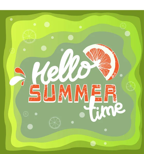 Hermoso Fondo Hola Verano — Vector de stock