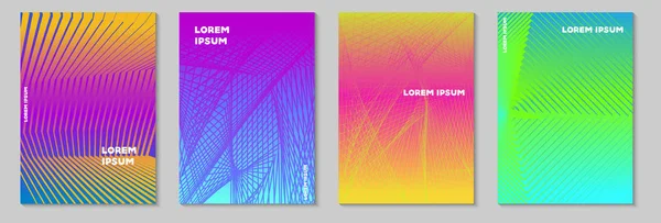 Neon Gradient Cover Set — Stockvektor