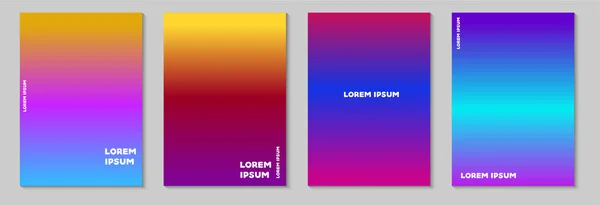 Neon Gradient Cover Set — Stockvektor