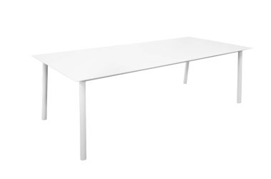 Beyaz bir arka plan üzerinde Bahçe Yemek Masası