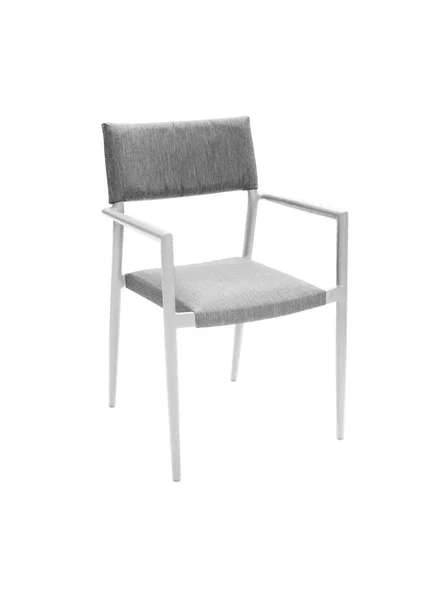 Cadeira Jardim Fundo Branco — Fotografia de Stock