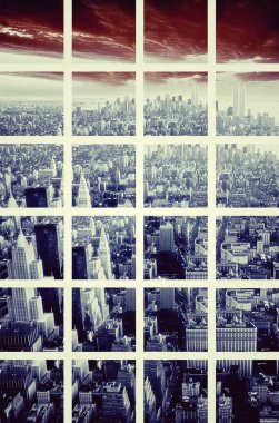 New york cityscape sanatsal mozaik