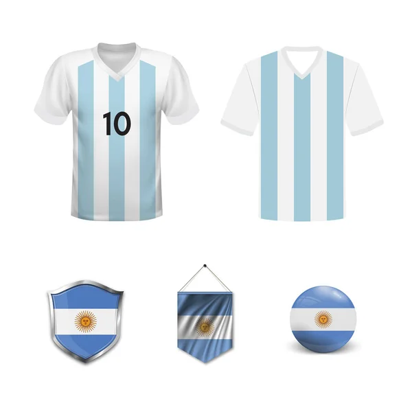 Set of T-shirts and flags