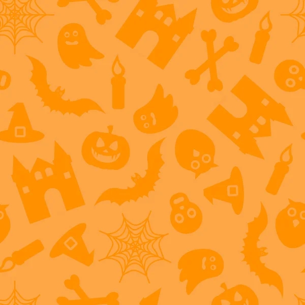 Glückliche Halloween-Vektor nahtlose Muster für den Hintergrund — Stockvektor