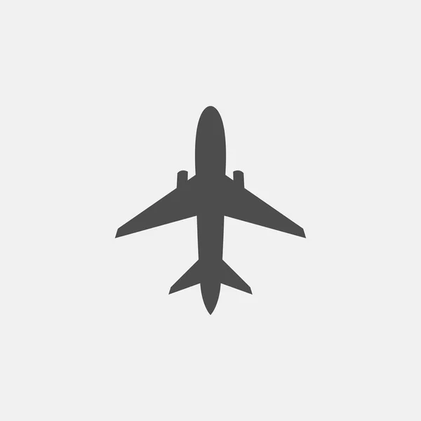 Ilustración vectorial del icono del avión sobre fondo blanco — Vector de stock