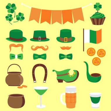 Vektör tasarım öğeleri St Patricks Günü için ayarla