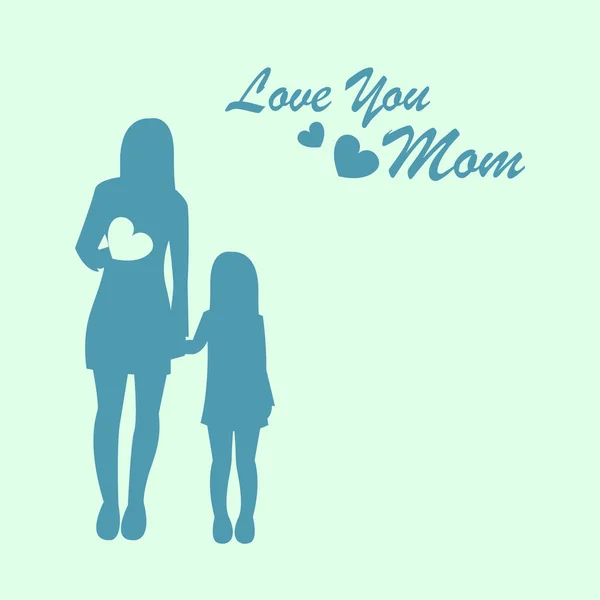 Vektorillustration av mors dag för kort, affisch, banner, bakgrund — Stock vektor