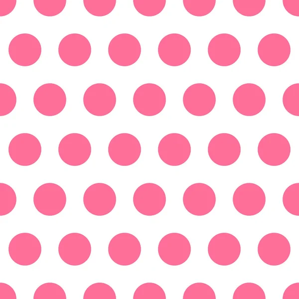 Padrão sem emenda vetor rosa fundo polka dot — Vetor de Stock