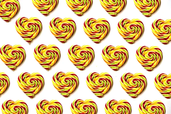 Разноцветный Леденцовый Вихрь Большие Конфеты Деревянной Палочке Хипстера Радуги Цвета — стоковое фото