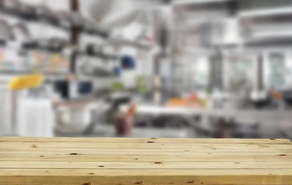 Blurred Background White Kitchen Furniture Kitchen Desk Top Free Space — Stock Photo, Image