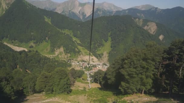 Randonnée Téléphérique Sur Montagne Caucase Gabala Azerbaïdjan — Video