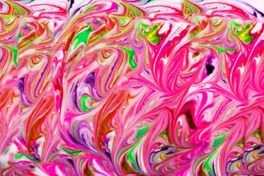 Birlikte modern soyut yaratma karışık renkli sıvı boyalar