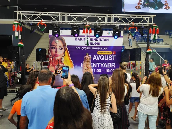 Aku Azerbaycan Eylül 2019 Bakü Hint Kültürü Şarkısı Dansı Festivali — Stok fotoğraf