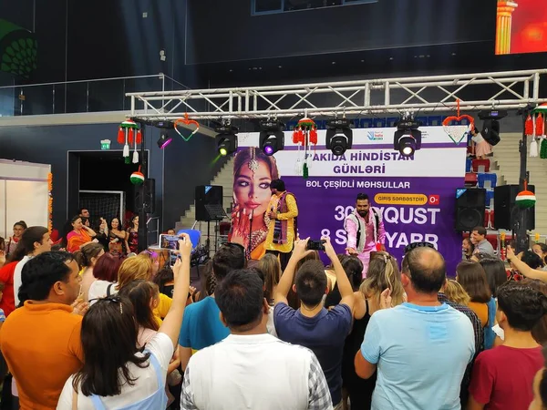 Aku Azerbaycan Eylül 2019 Bakü Hint Kültürü Şarkısı Dansı Festivali — Stok fotoğraf