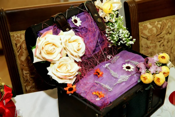 Cadouri Nuntă Dulciuri Diverse Dulciuri Atribute Ale Nunților Estice Turcești — Fotografie, imagine de stoc