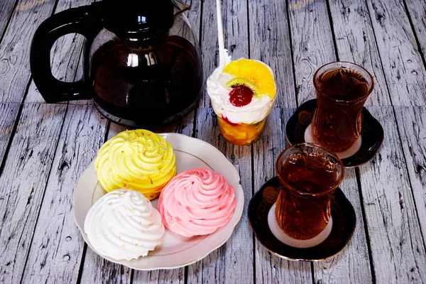 Sweet Baklava Plate Tea Table Room — Stock Photo, Image