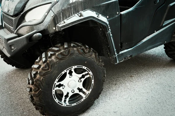 Black Atv Quad Bike Close Toned — Stock Photo, Image