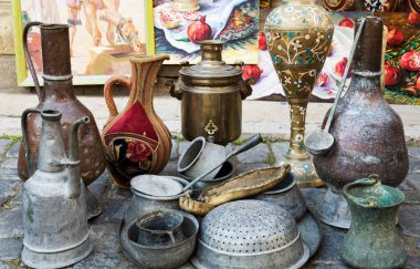 Oriental, Turkish, Azerbaycan, vintage, silver, seramik demir kaplar. Eski mutfak gereçleri, çaydanlıklar, kahve türkleri semaverler tabak kapları.