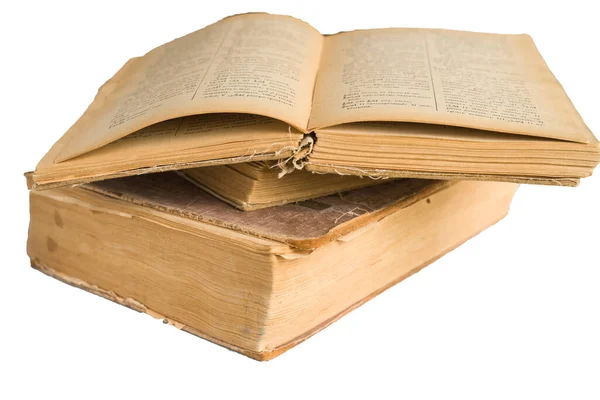 Beyaz Üzerine Izole Edilmiş Eski Açık Arap Kitabı Yakın Çekim — Stok fotoğraf